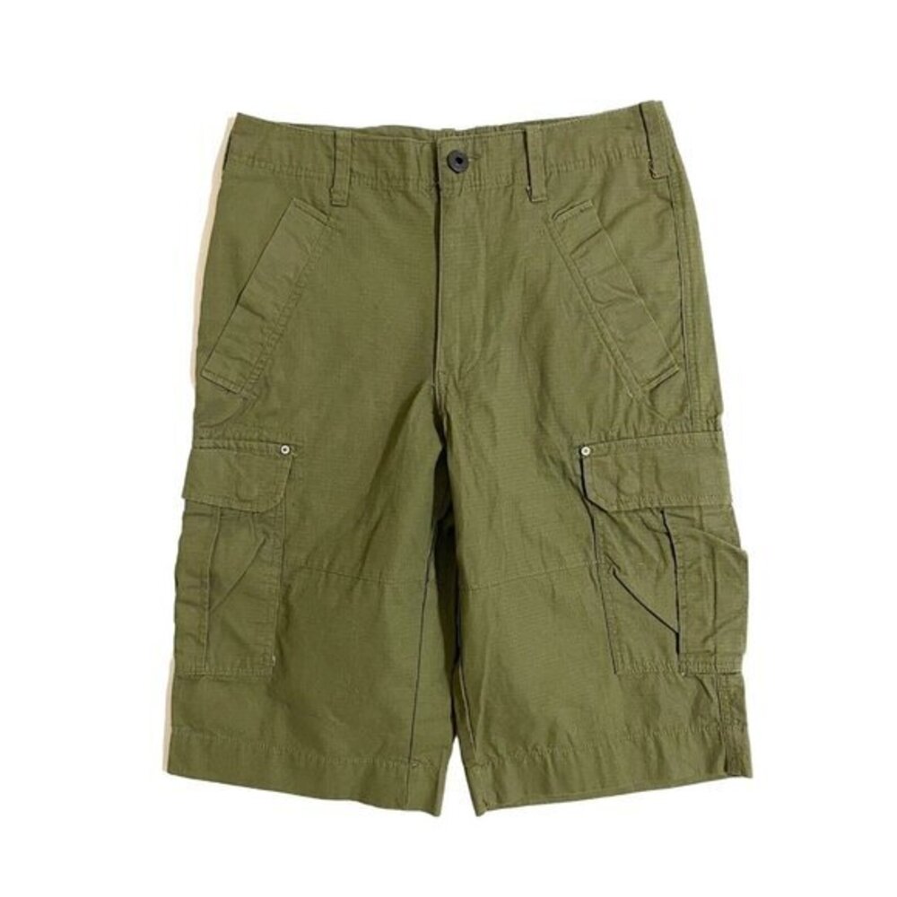 Express Casual Mens Cargo Shorts Army Green Cotton SZ 28 New
